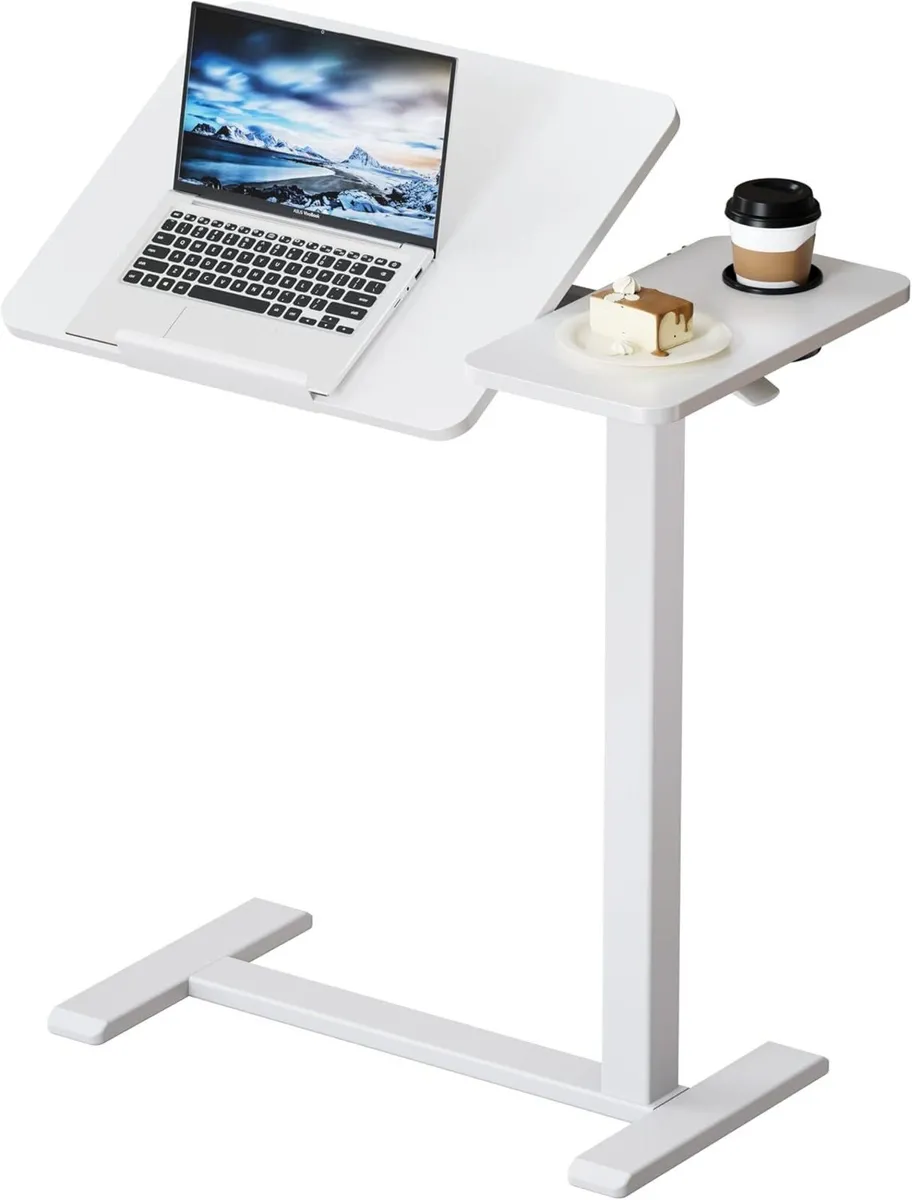 Bzium Overbed Bedside Table with Hidden Wheels - Image 1