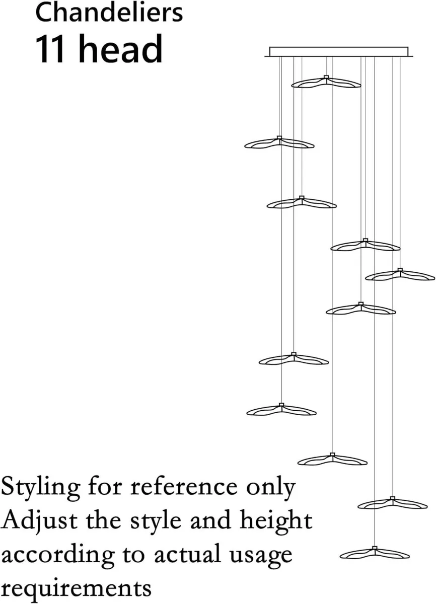 Extra Long Stairwell Chandelier Large Multi-Tier - Image 2