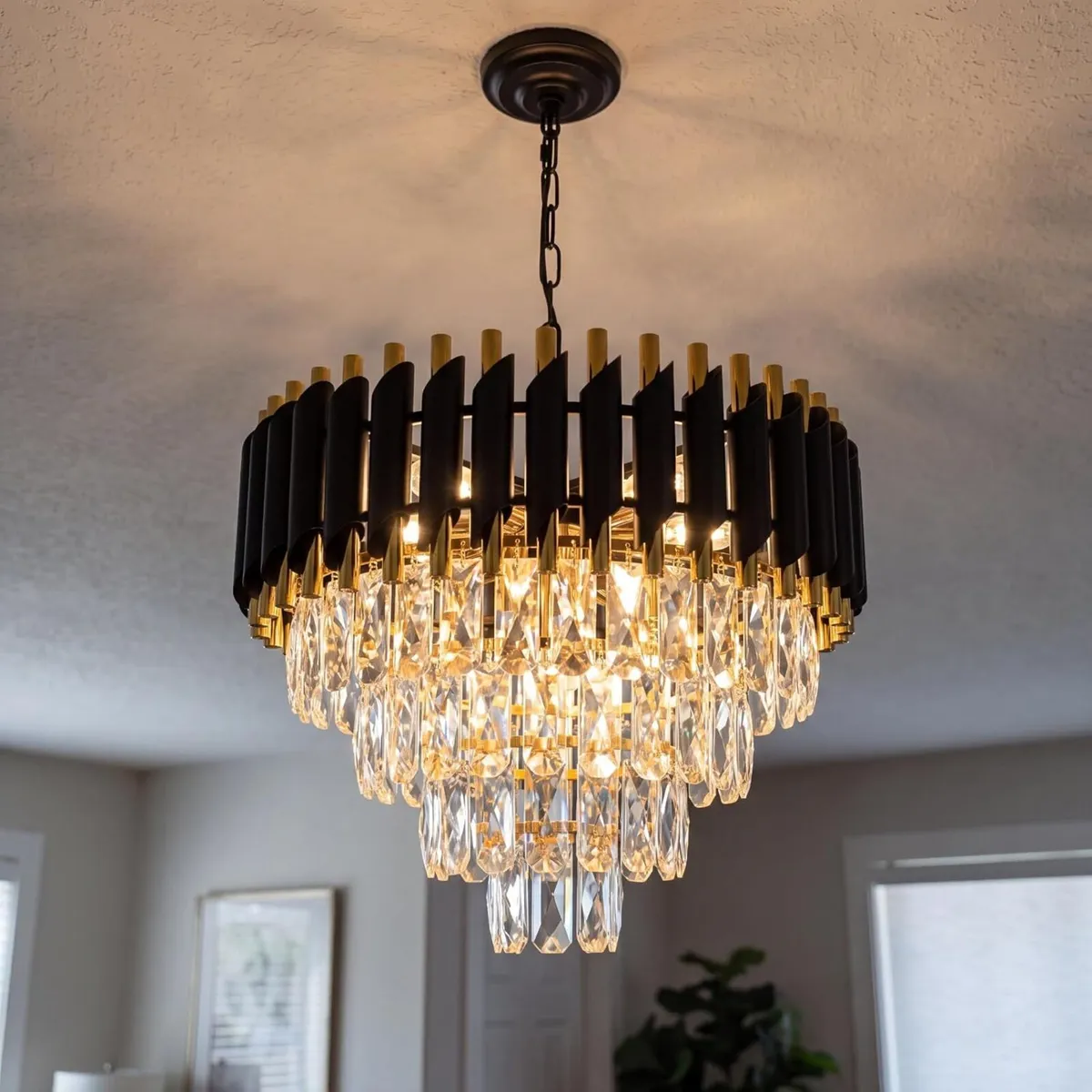 Modern and Crystal Flush Mount Chandelier 7-Light - Image 1