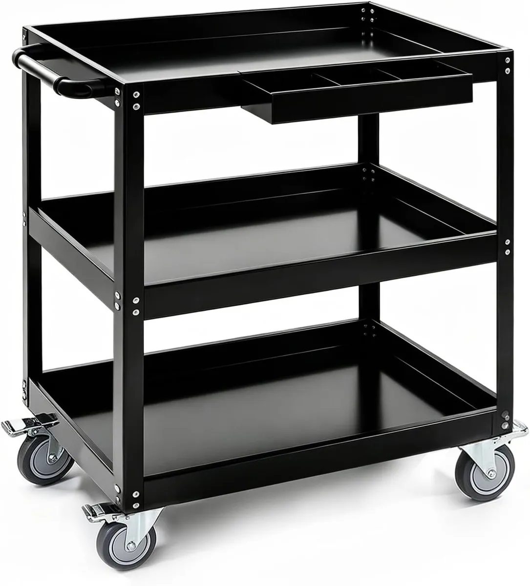 3-Tier Large Heavy-Duty Rolling Tool Cart 550lbs - Image 1
