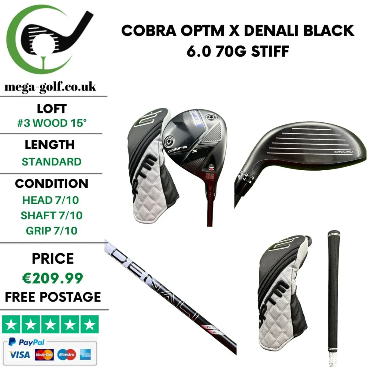 Cobra OPTM X #3 Wood 15° / Stiff - Image 1