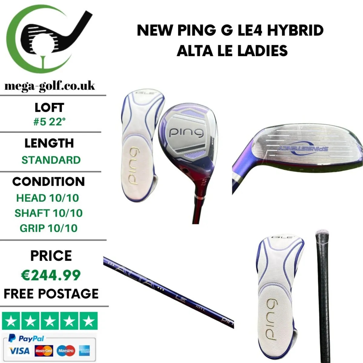 New Ping G Le4 Hybrid / #5 22° / Alta LE Ladies - Image 1