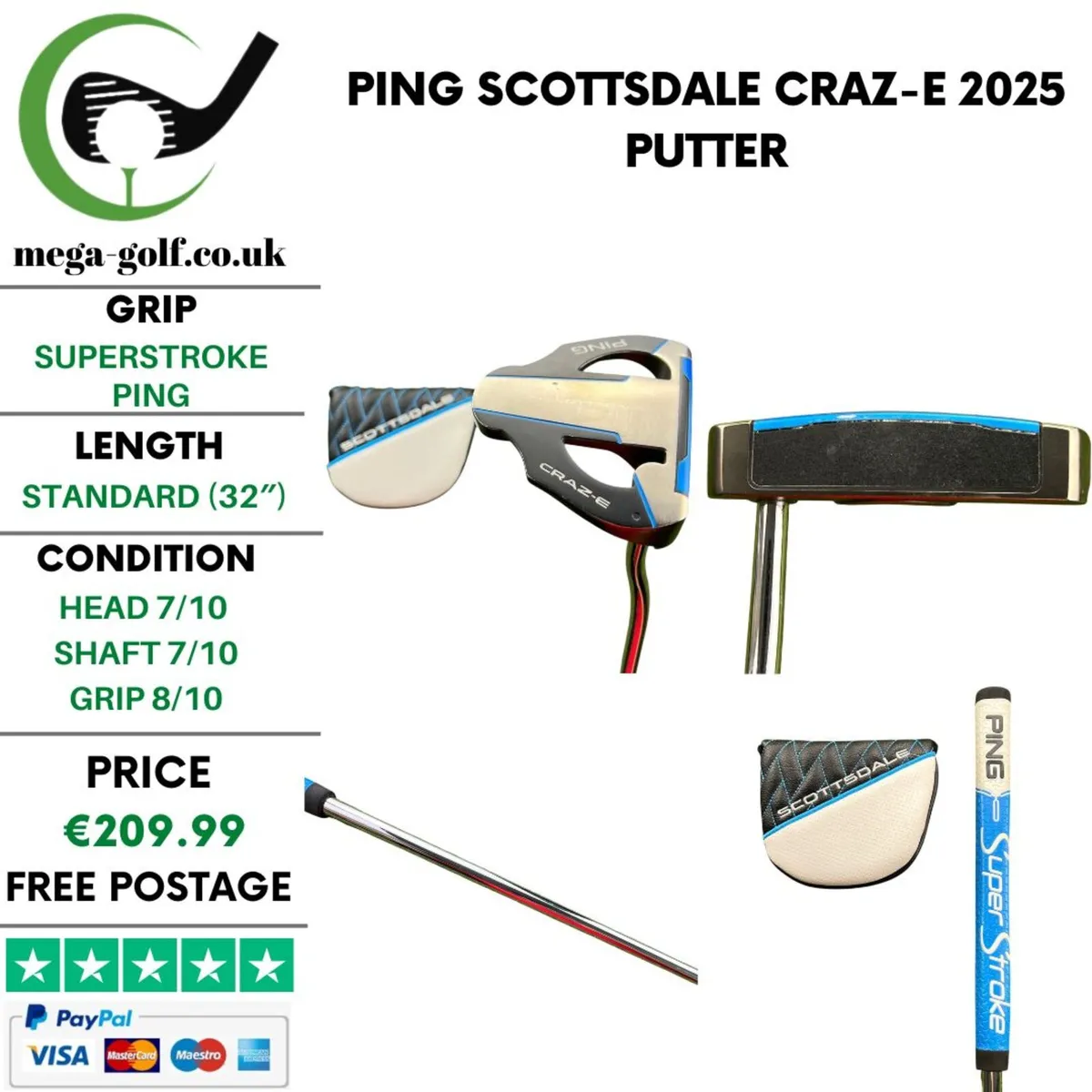 Ping Scottsdale Craz-E 2025 Putter / 32" - Image 1