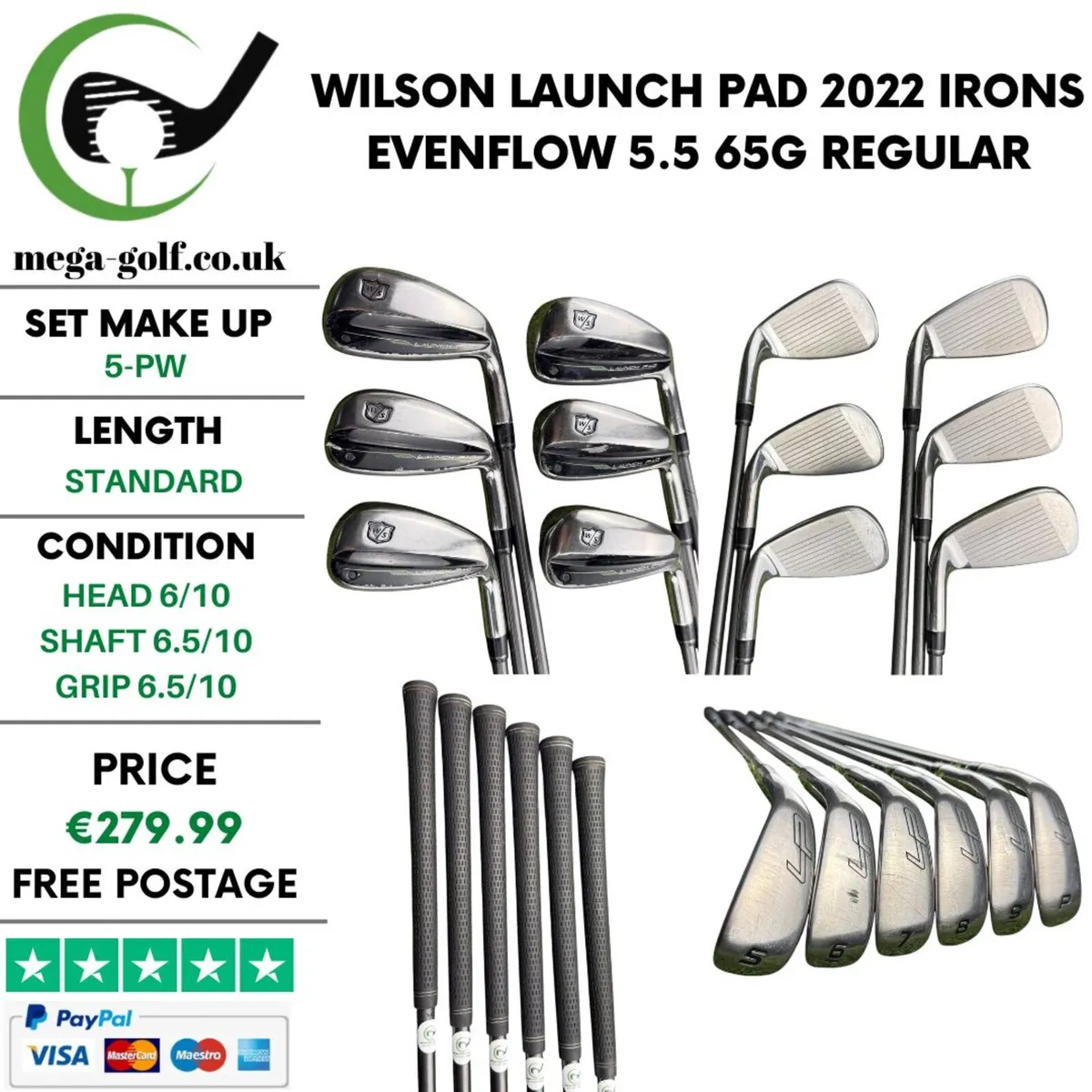 Wilson Launch Pad 2022 Irons / 5-Pw / Regular - Image 1
