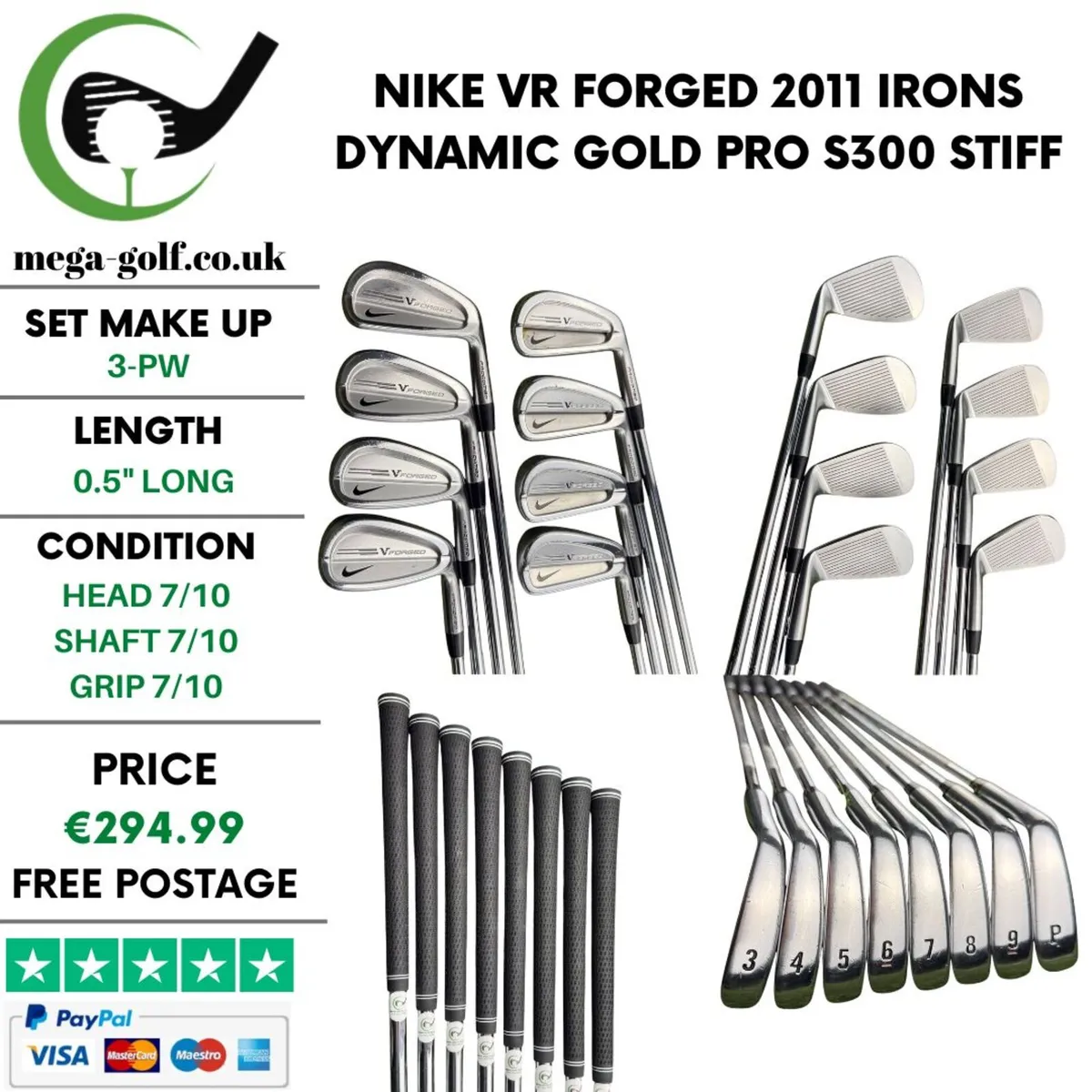 Nike VR Forged 2011 Irons / 3-Pw / Stiff - Image 1