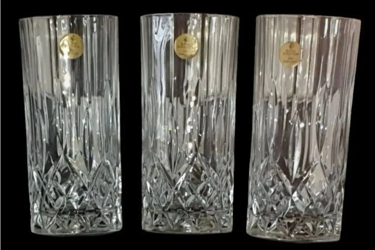 Royal Doulton 24% Lead Crystal Tumblers Trilogy - Image 1