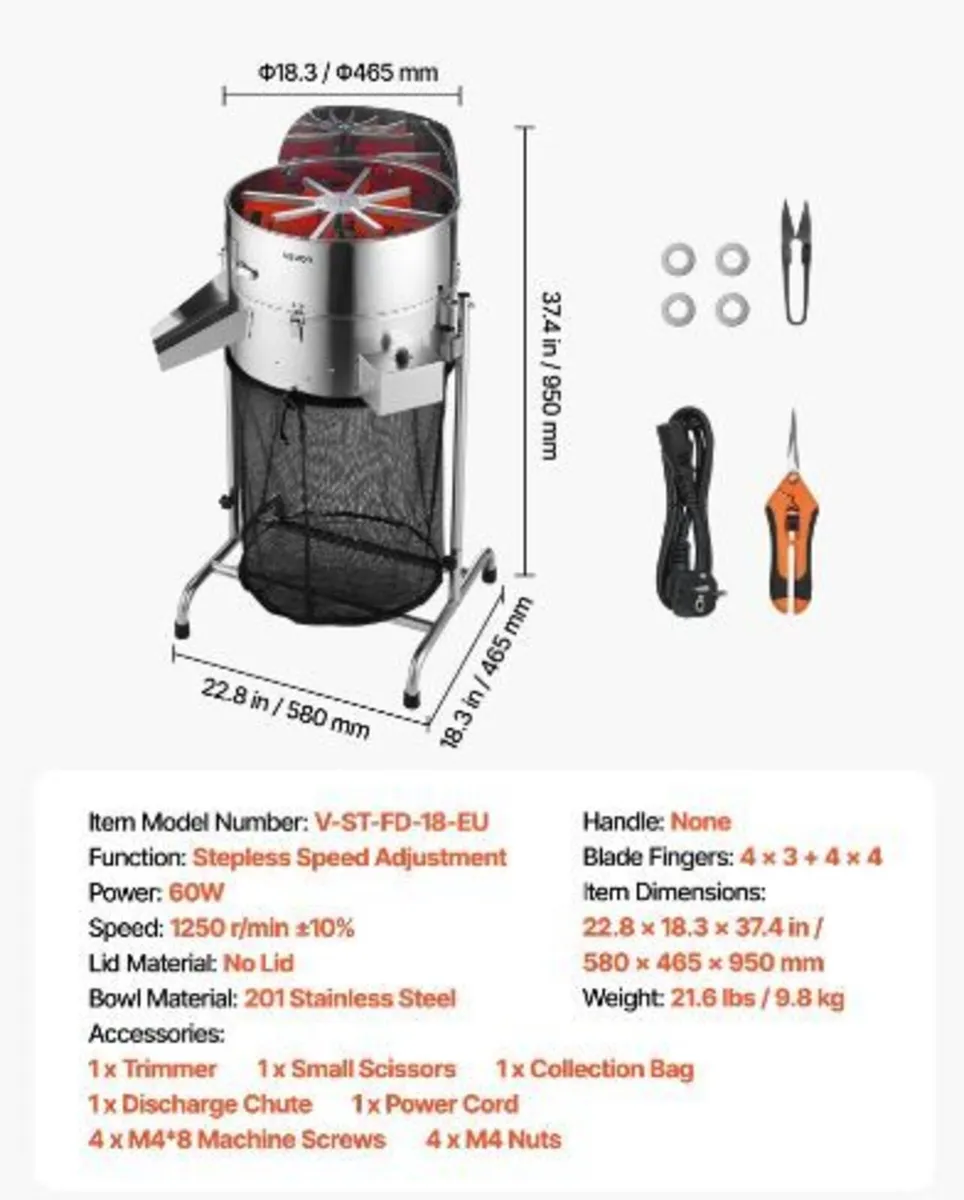 Electric Bud Leaf Trimmer, 415mm - Image 1