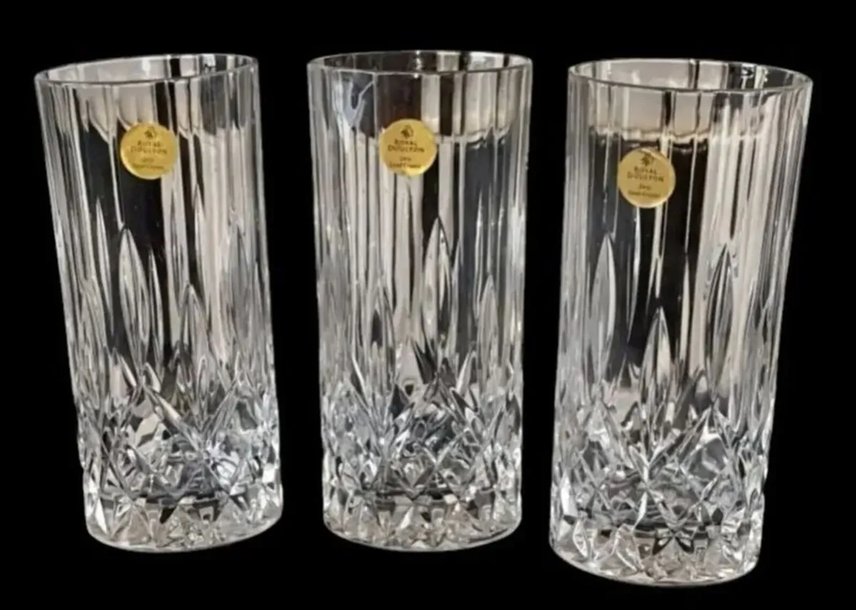 Royal Doulton 24% Lead Crystal Tumblers Trilogy - Image 3