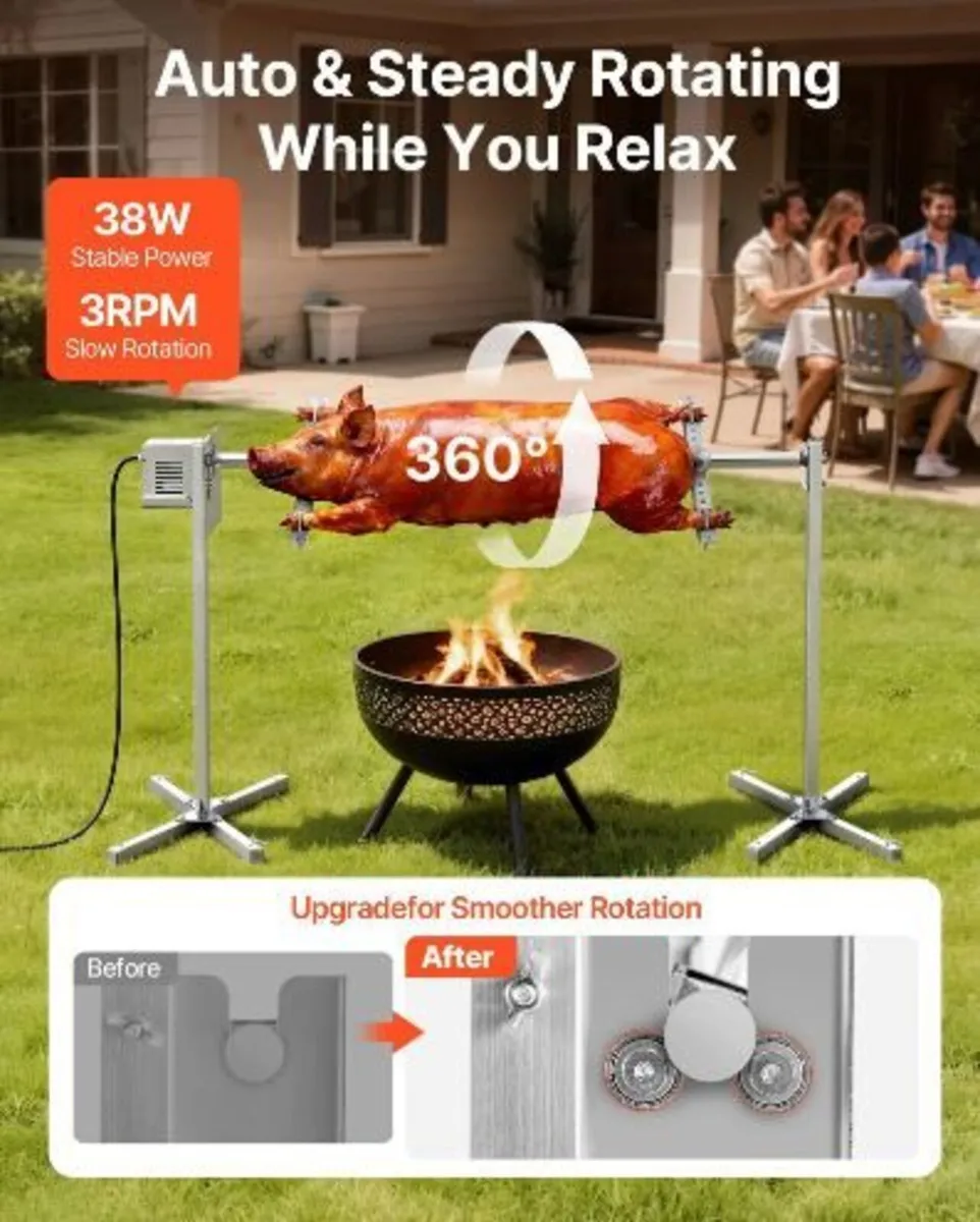 Rotisserie Grill 8 Level Height Electric - Image 1