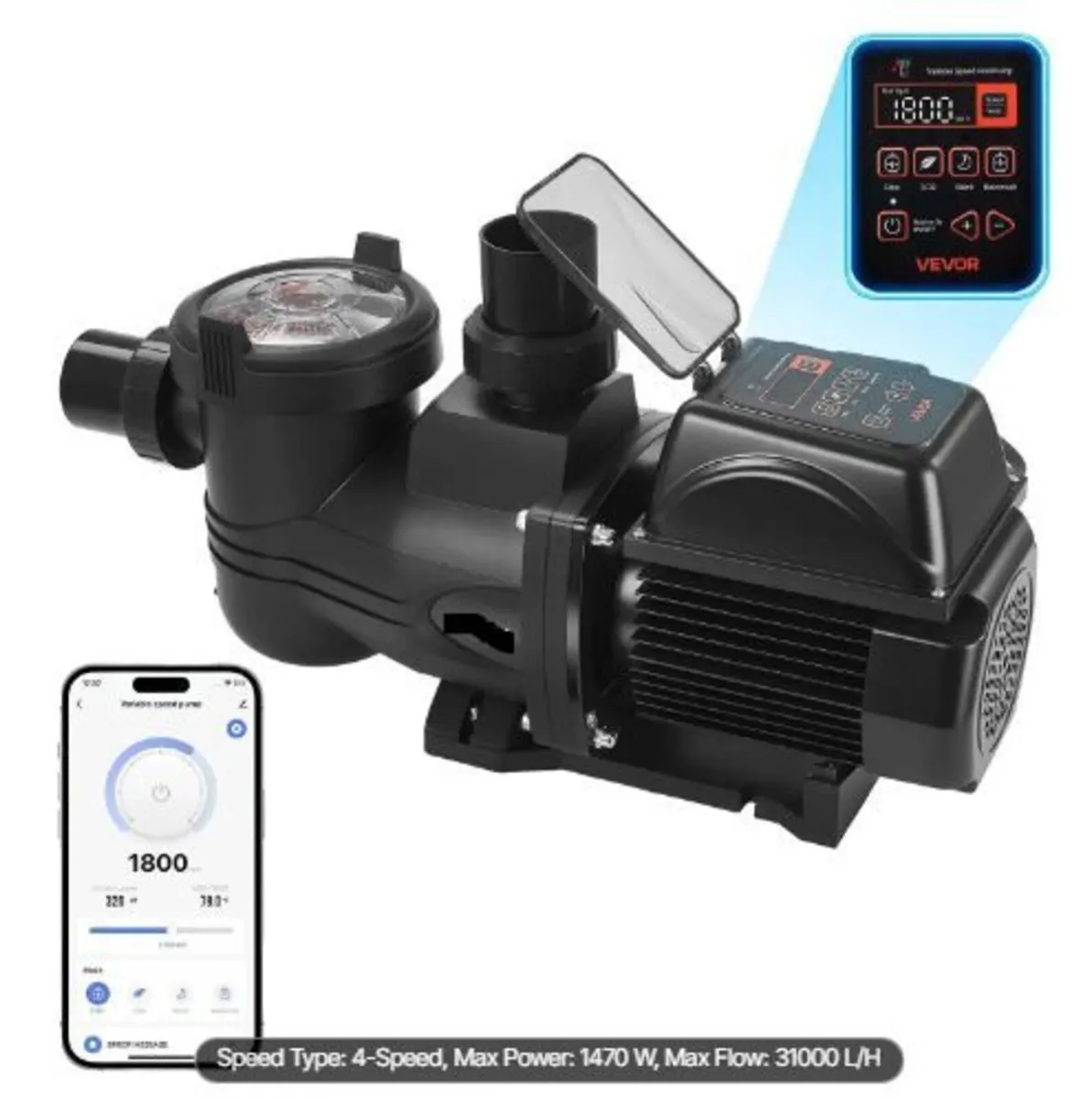 Variable Speed Pool Pump, 1650W - Image 1