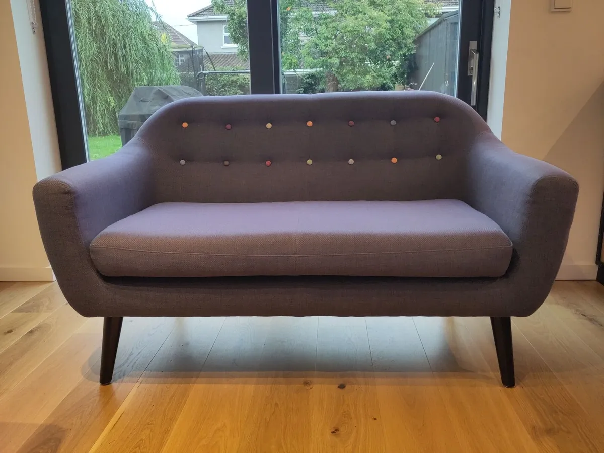 made.com 2/3 seater sofa 'Ritchie' grey / blue - Image 1