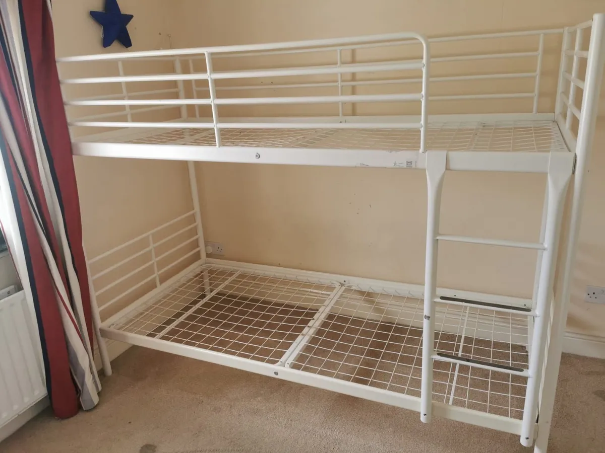 White Bunk Bed Frame - Image 2