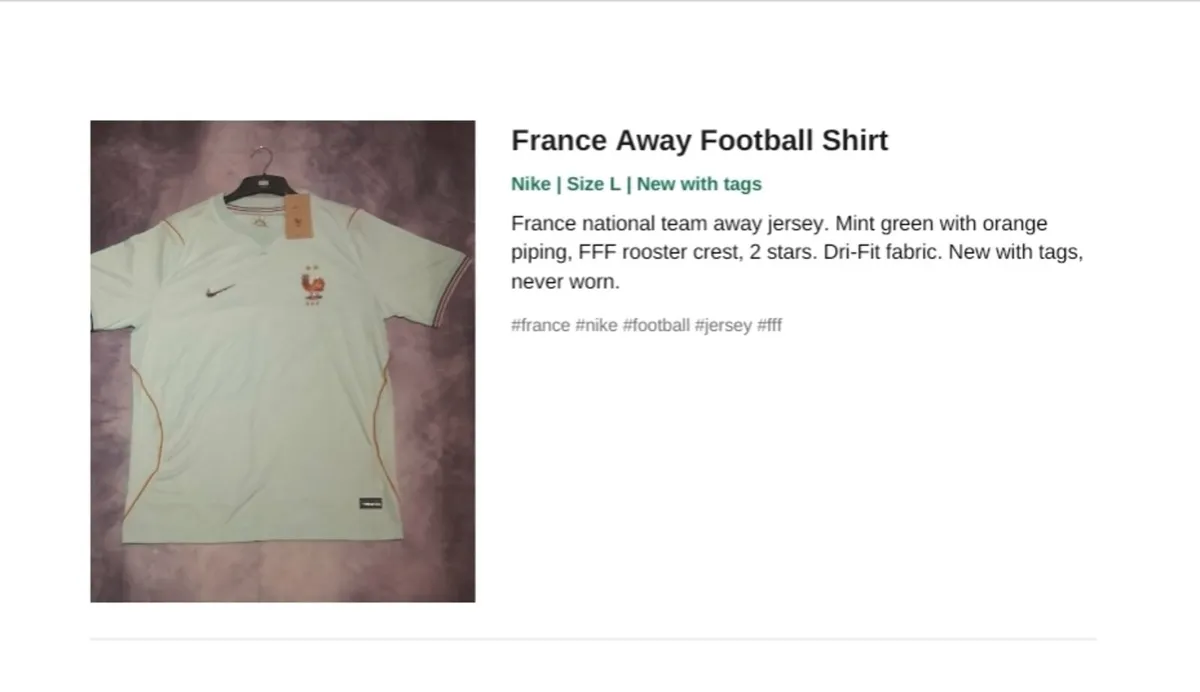 France Away WC Jersey - Image 1
