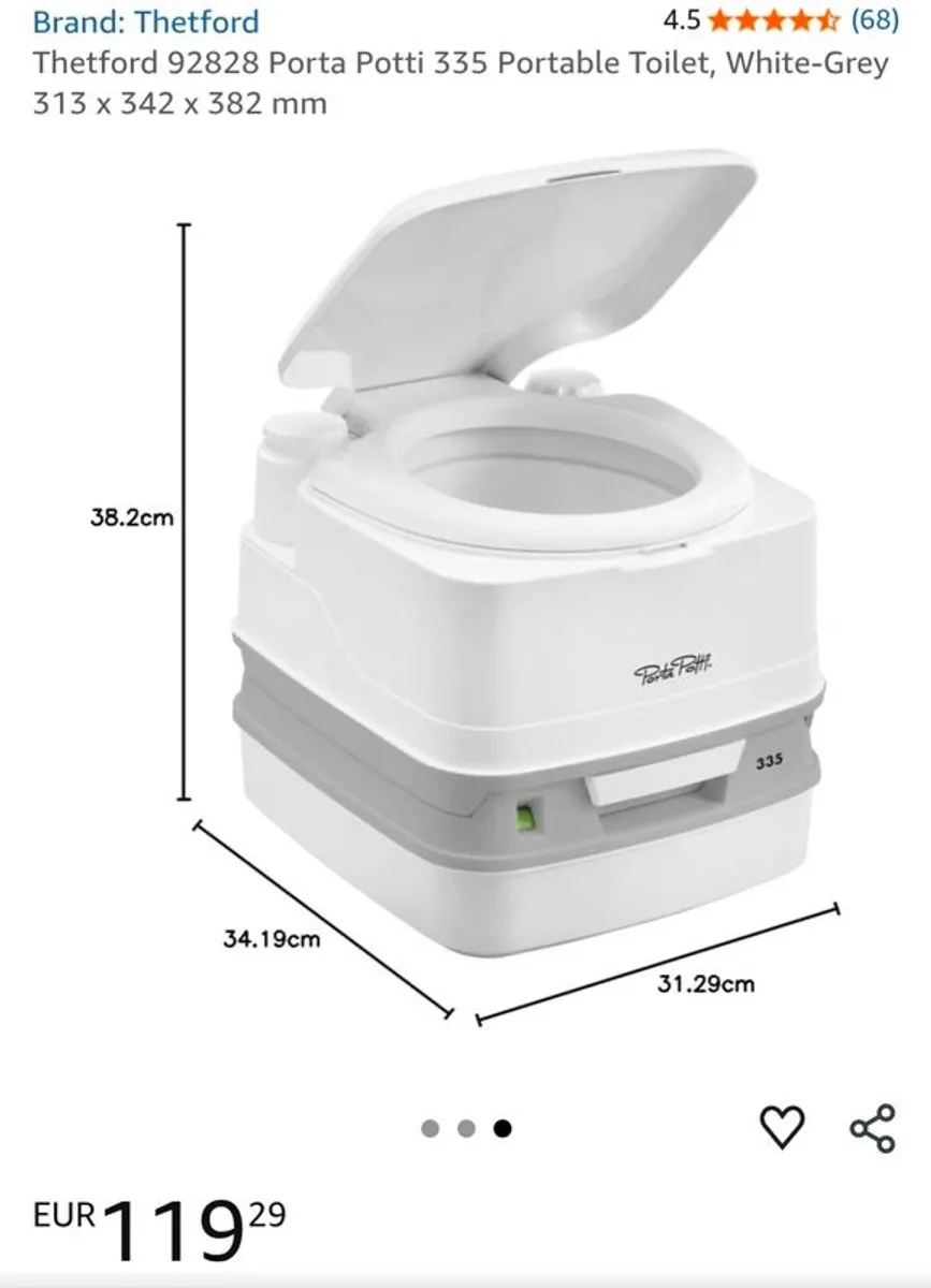 Thetford Porta Potti 335 Portable Camp Toilet - Image 1