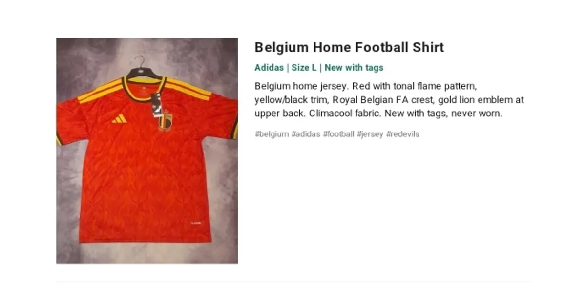 Belgium Home WC Jersey - Image 1