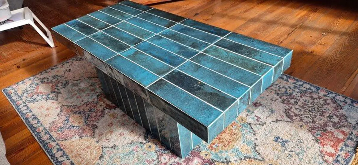 Bespoke handmade one off tiled Coffee Table - Image 1