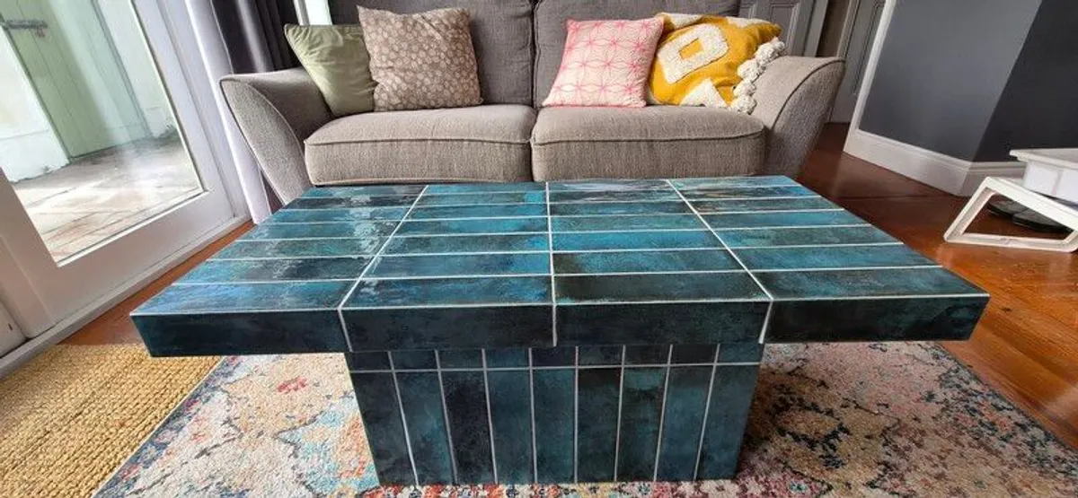 Bespoke handmade one off tiled Coffee Table - Image 4