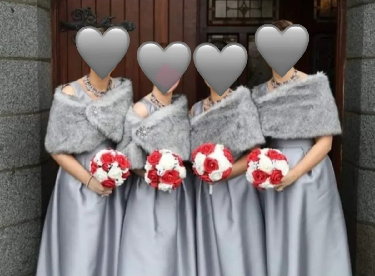 Alfred Sung Bridesmaid Dresses & Fur - Image 2