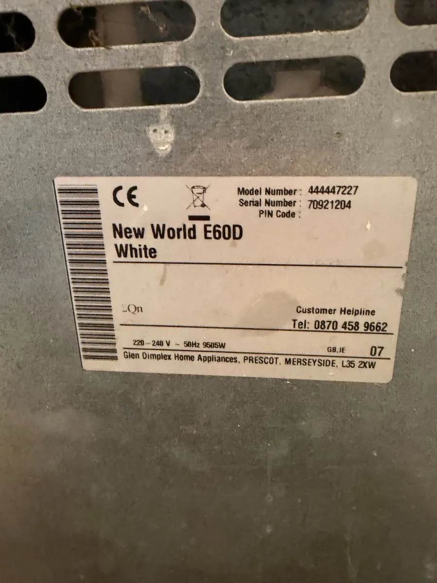 New World 60cm Electric Cooker – Double Oven & Hob - Image 2