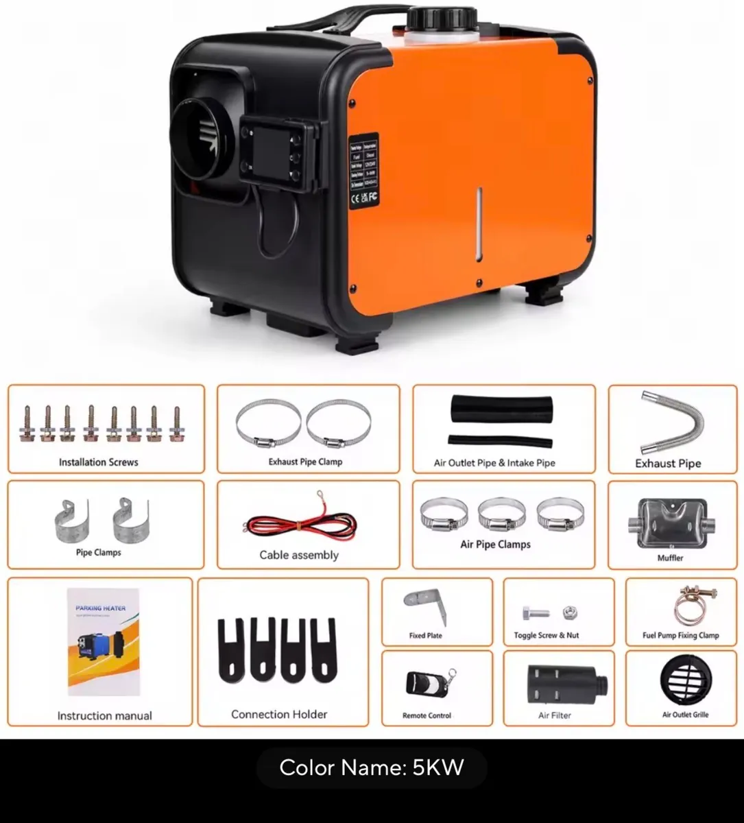 New 5kw 12/24v diesel heater new !! - Image 1