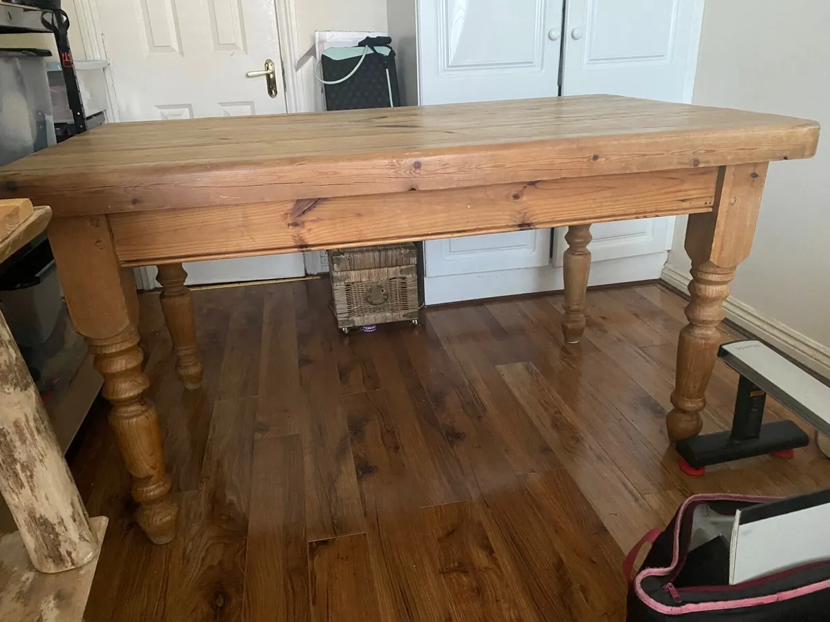 Butcher Block Kitchen table - Image 3