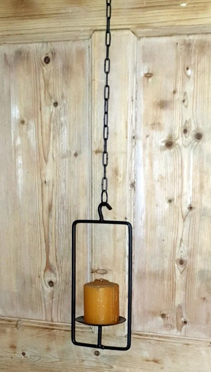 6 x Vintage Harrods Heavy W'Iron Hanging Sconces - Image 2