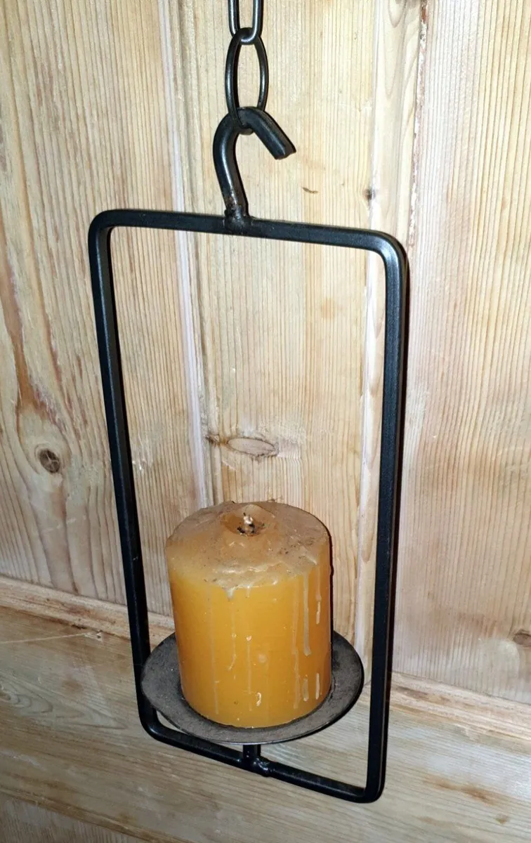 6 x Vintage Harrods Heavy W'Iron Hanging Sconces - Image 3