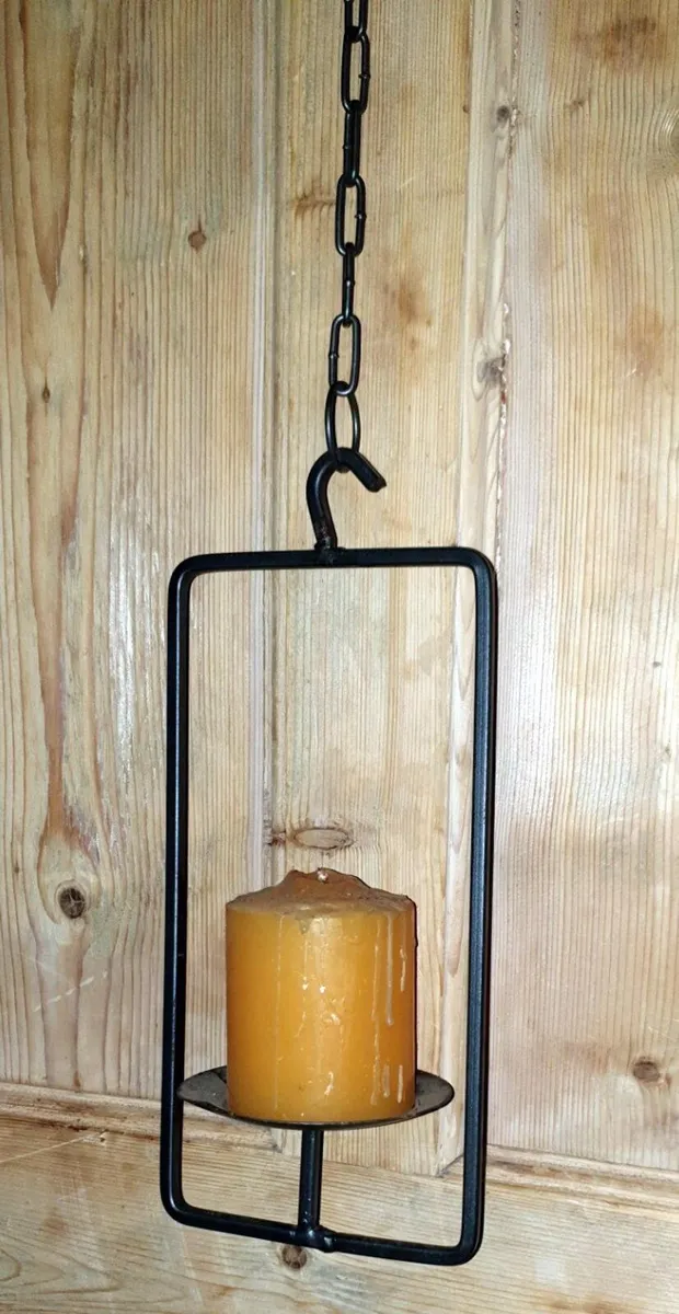 6 x Vintage Harrods Heavy W'Iron Hanging Sconces - Image 1