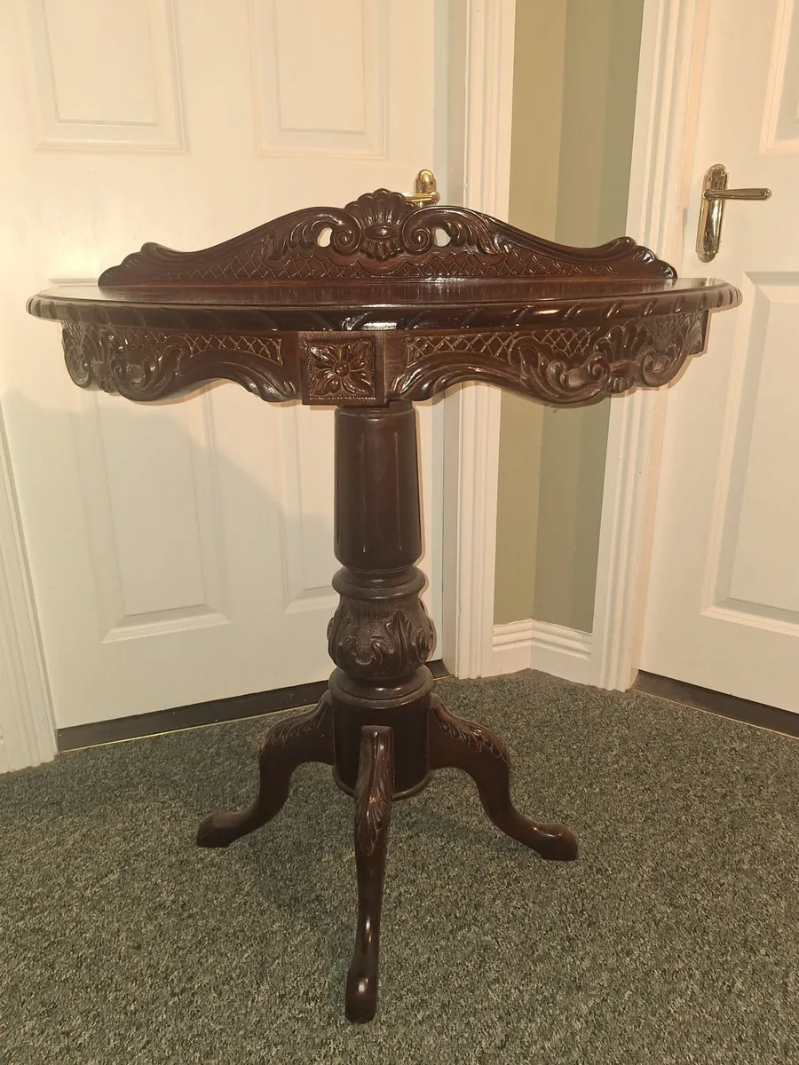 Mahogany Half Moon Table - Image 4