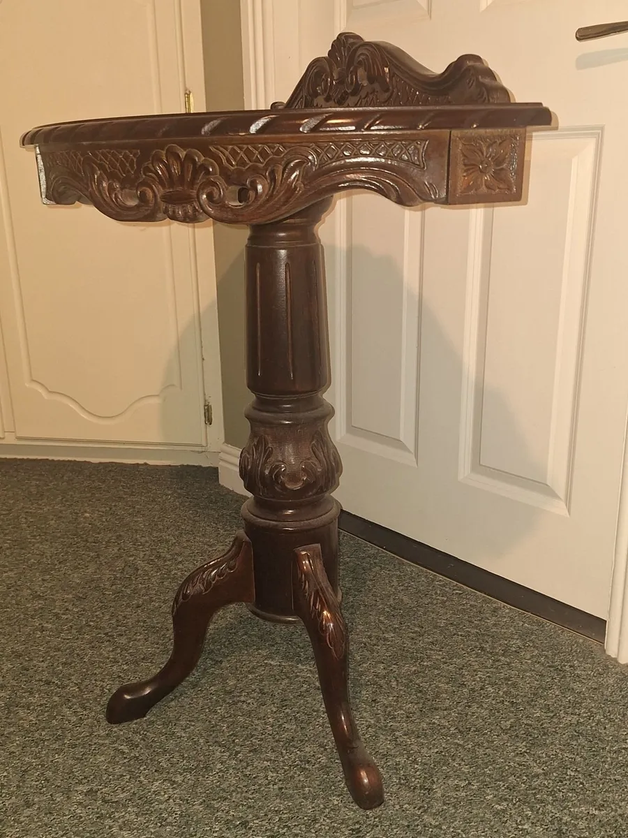 Mahogany Half Moon Table - Image 2