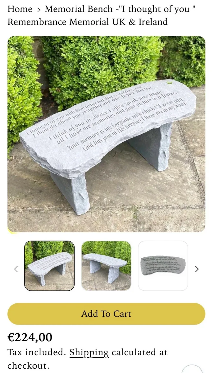 REMEMBRANCE/MEMORIAL BENCH - Image 1