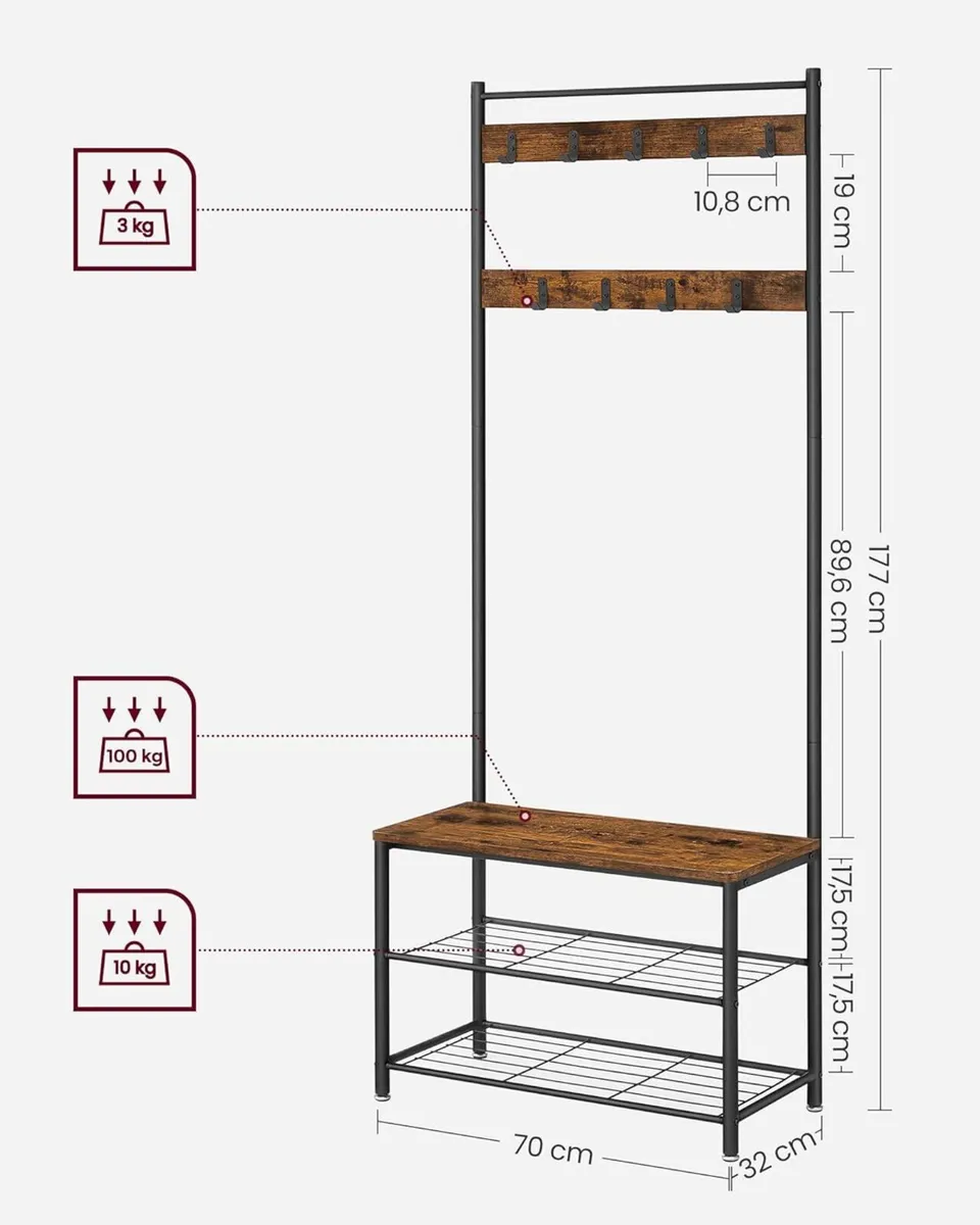 Industrial style wardrobe & shoe rack - FREE P&P - Image 3