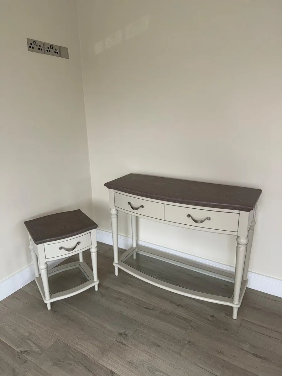 Montreux Grey Washed Lamp Table/Console/TV Unit - Image 1