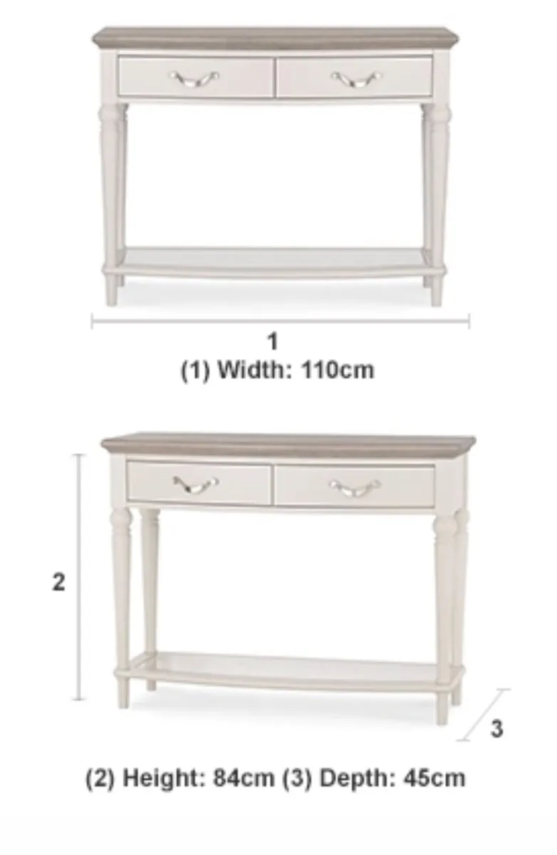 Montreux Grey Washed Lamp Table/Console/TV Unit - Image 4