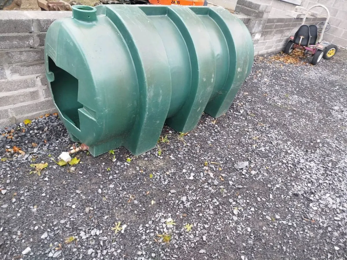 Oil tank converted to kennel