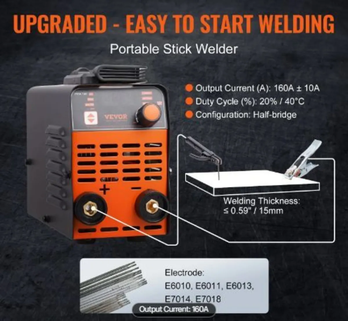 220V Stick Welder, 160A ARC/Lift TIG - Image 4