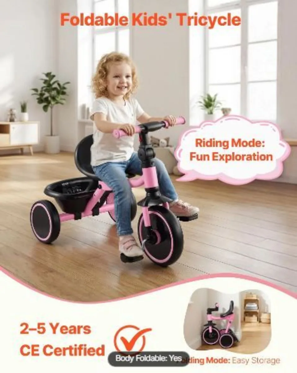 Toddler Tricycle for 2-5 Year Old - Image 2