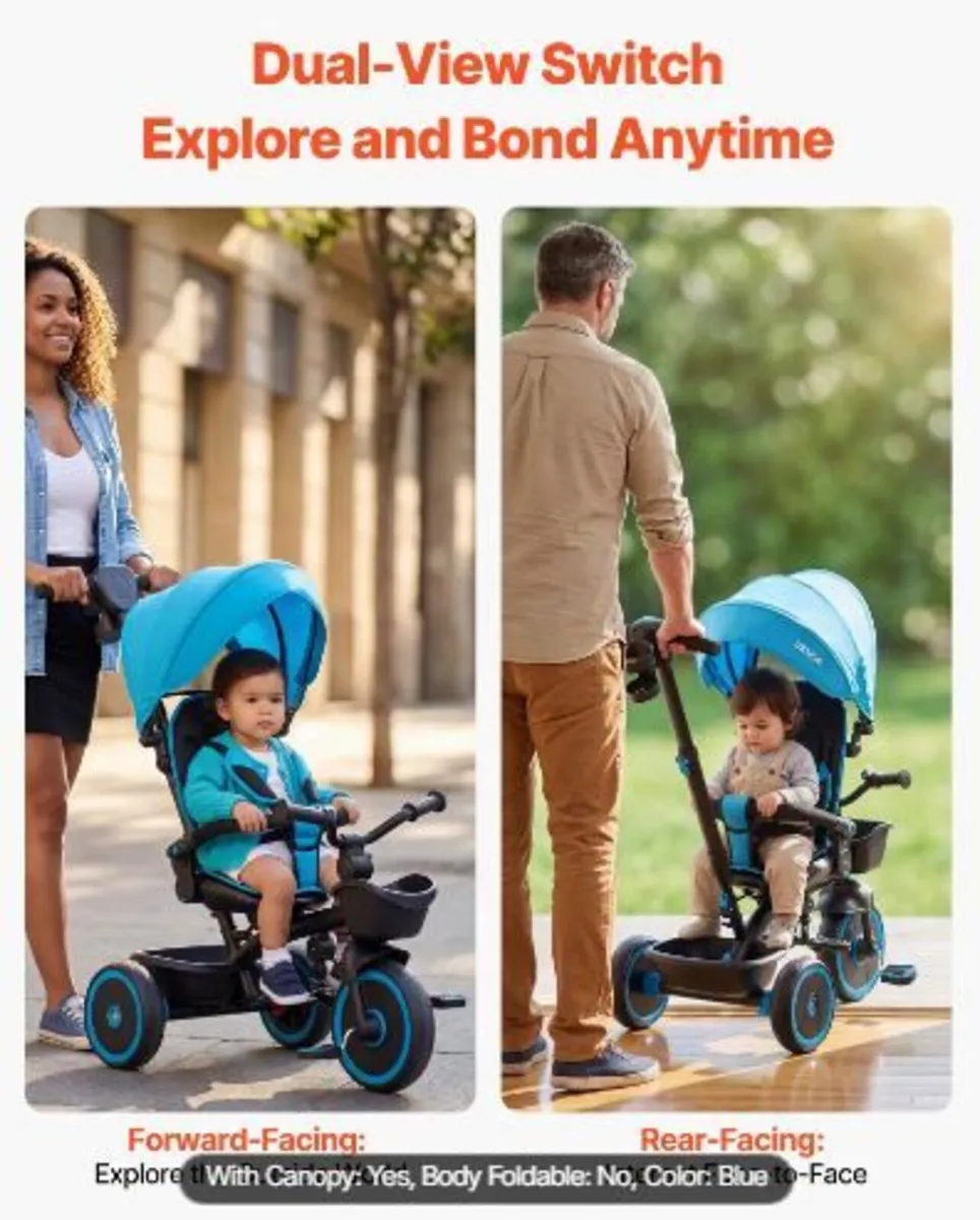Toddler Tricycle & Stroller for 1-5 Year Old - Image 4