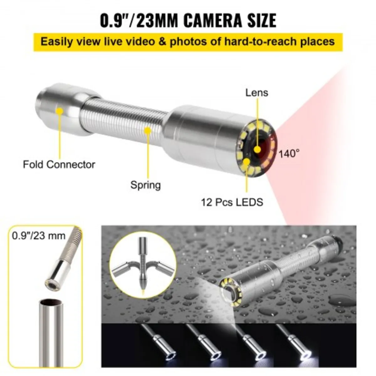 Sewer Camera, Pipe Inspection Camera 30M, Sewer In - Image 3