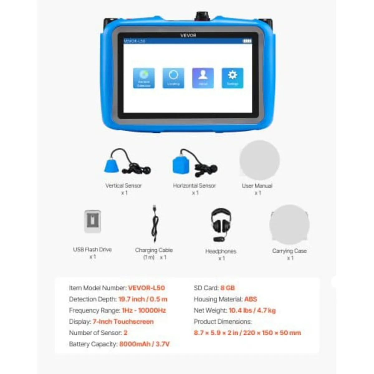 Pipe Water Leak Detector for Indoors, 1Hz-10000Hz, - Image 4