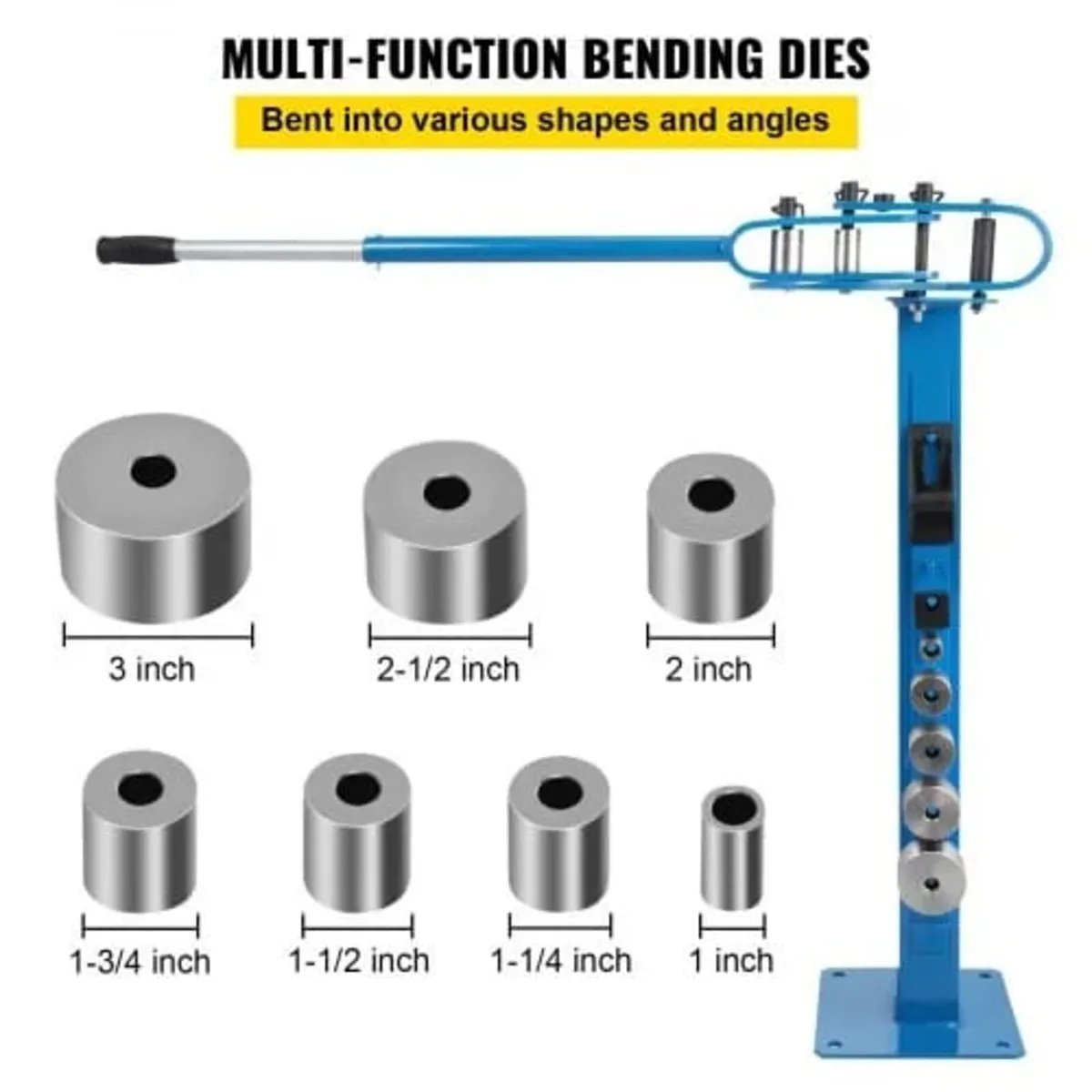 Compact Bender Metal Manual Floor Type 7 Dies 1-3" - Image 3