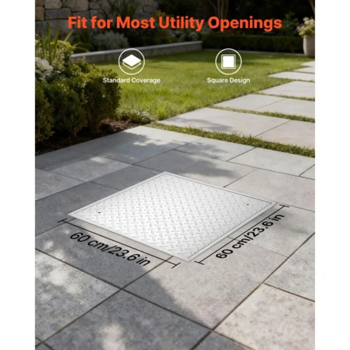 Manhole Cover with Frame, 600 x 600mm Square Septi - Image 3