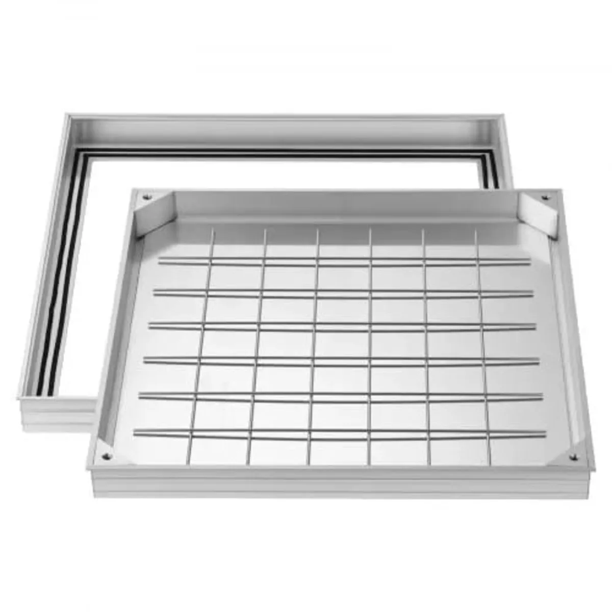 Manhole Cover with Frame, 500 x 500mm Invisible Re - Image 1