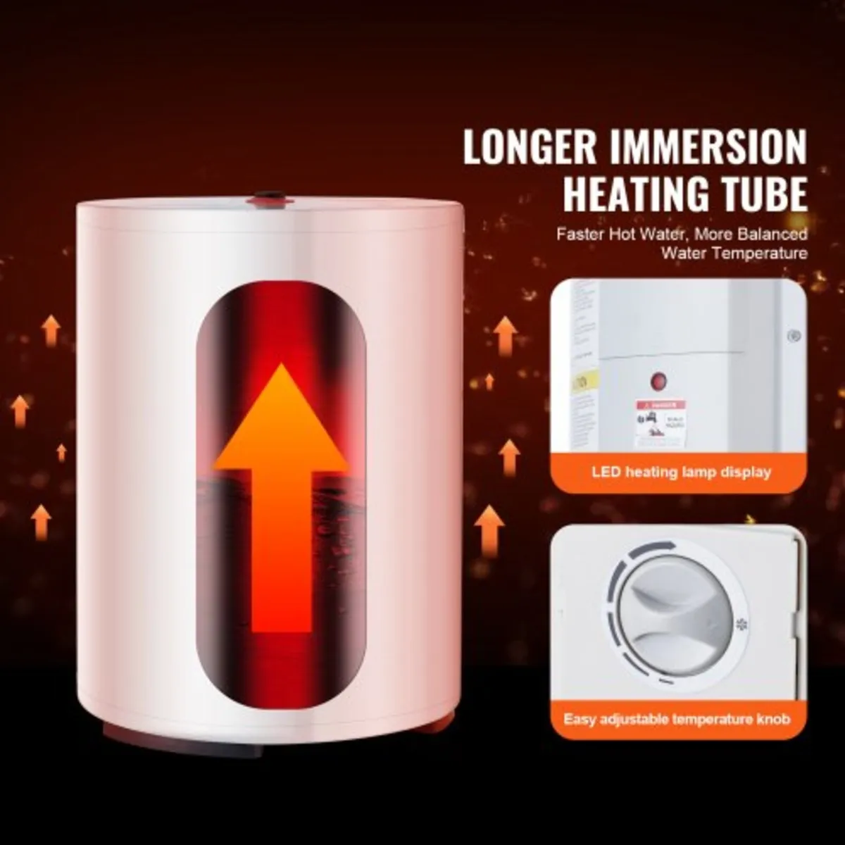 Electric Water Heater, 10 Gallon Tank Instant Hot - Image 4