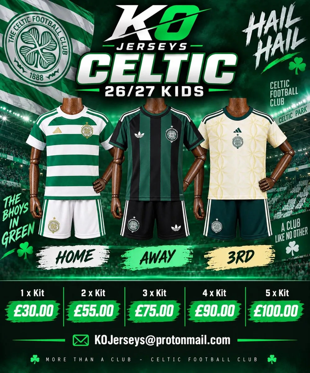 Celtic Football Shirts 26/27 Adult, Kids & Retro - Image 2