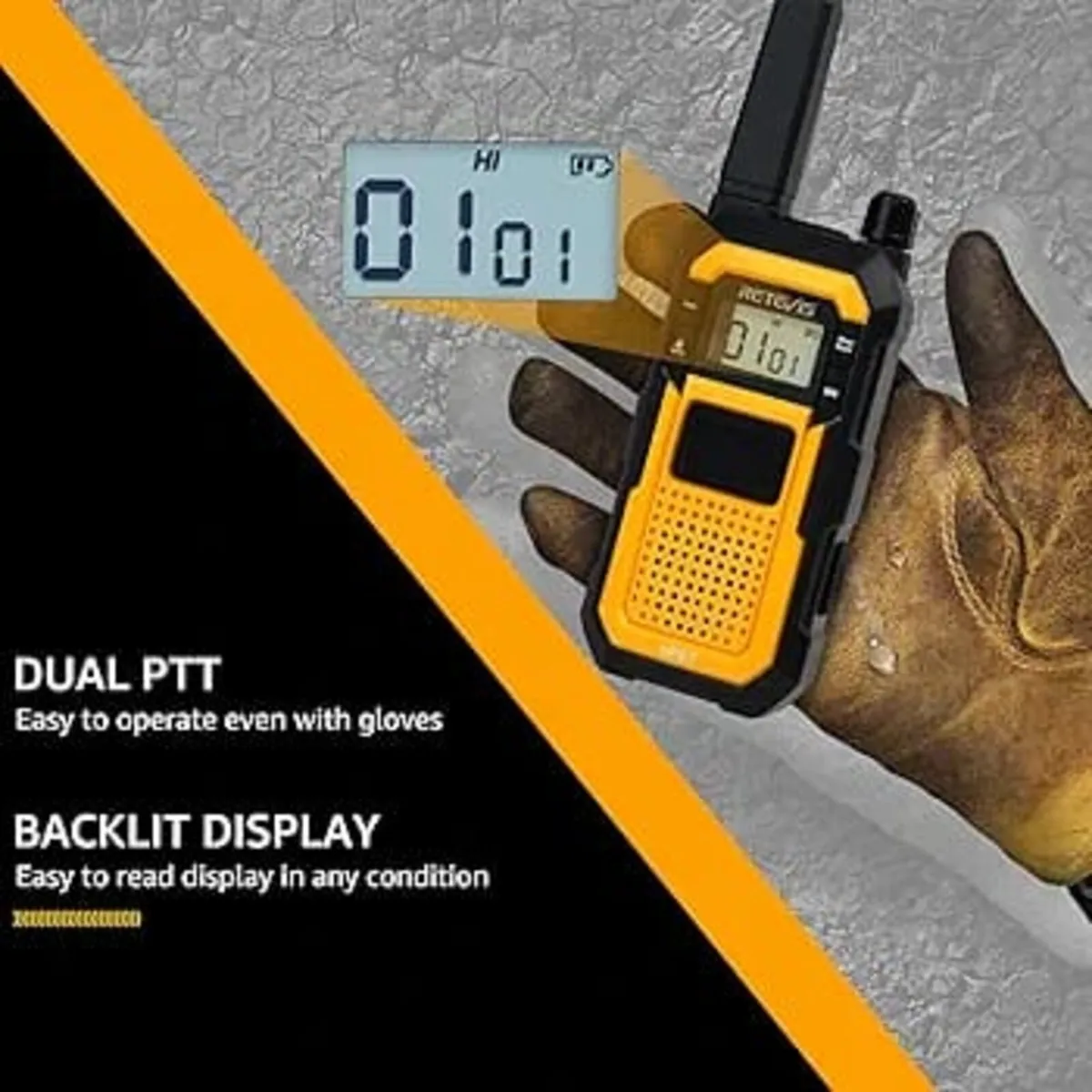 RB648 Heavy Duty Walkie Talkies, Waterproof 2 Way - Image 2