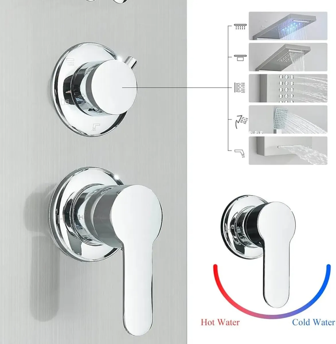 Bath Shower Mixer Shower Tower Panel System with S - Image 2