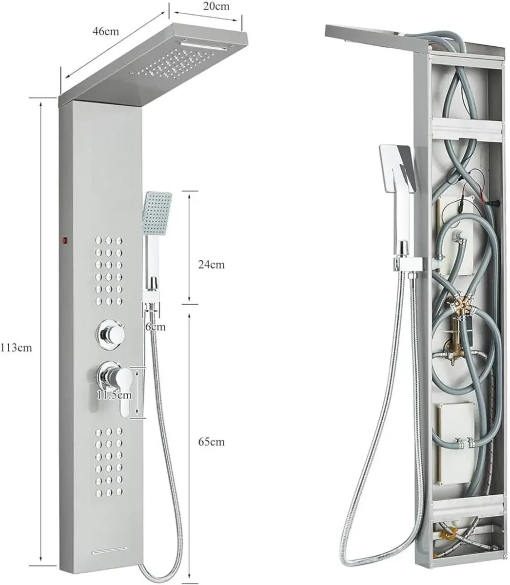 Bath Shower Mixer Shower Tower Panel System with S - Image 3