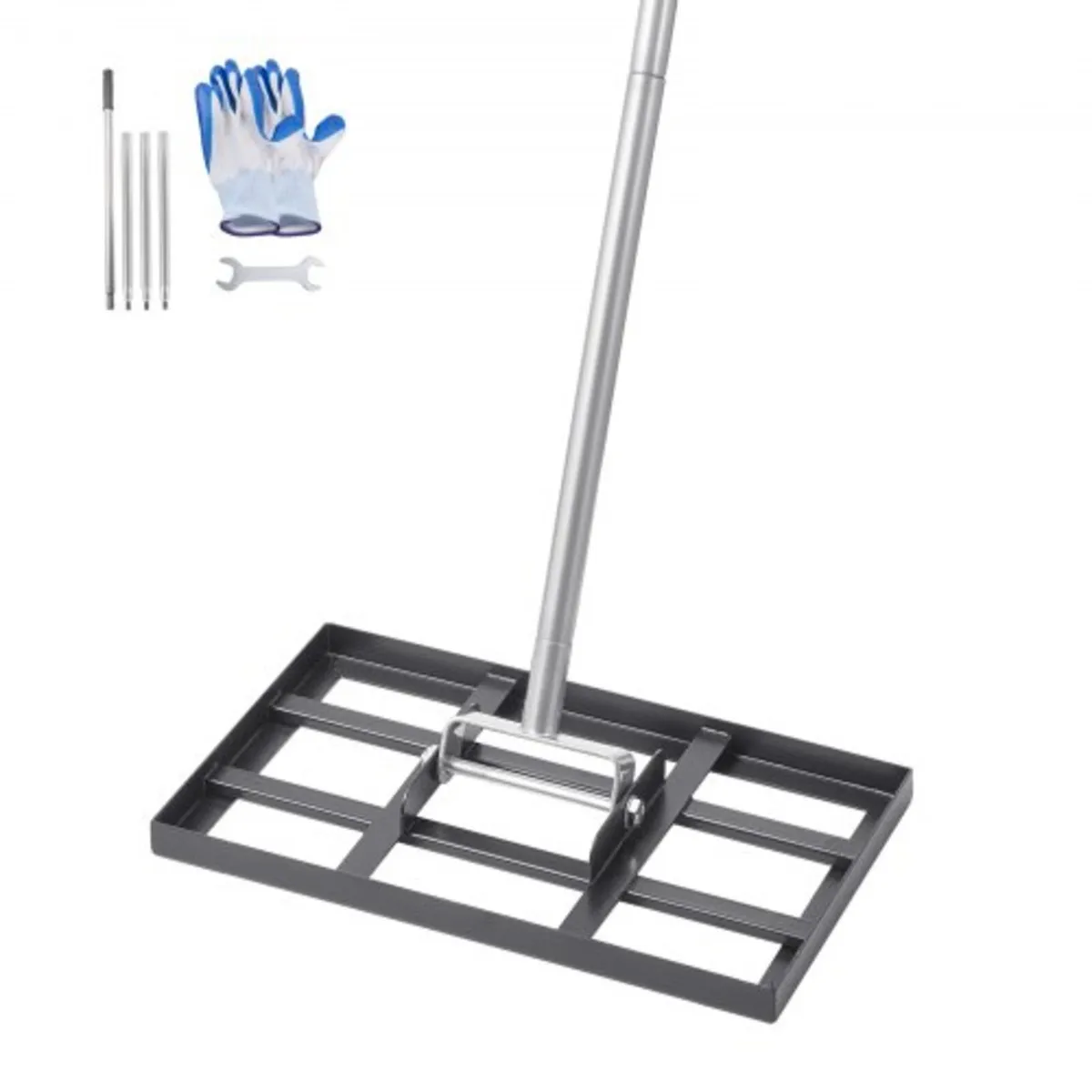 Lawn Leveling Rake, Lawn Leveler with 78 in Handle - Image 1