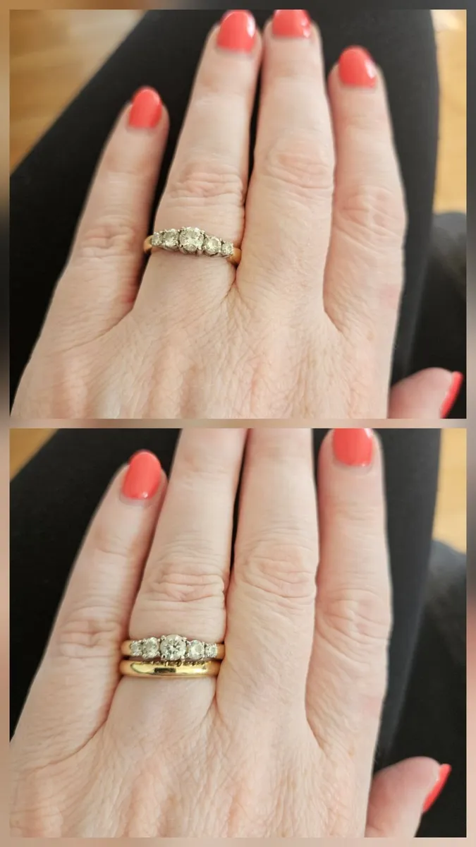 18 carat yellow gold Diamond Ring - Image 4